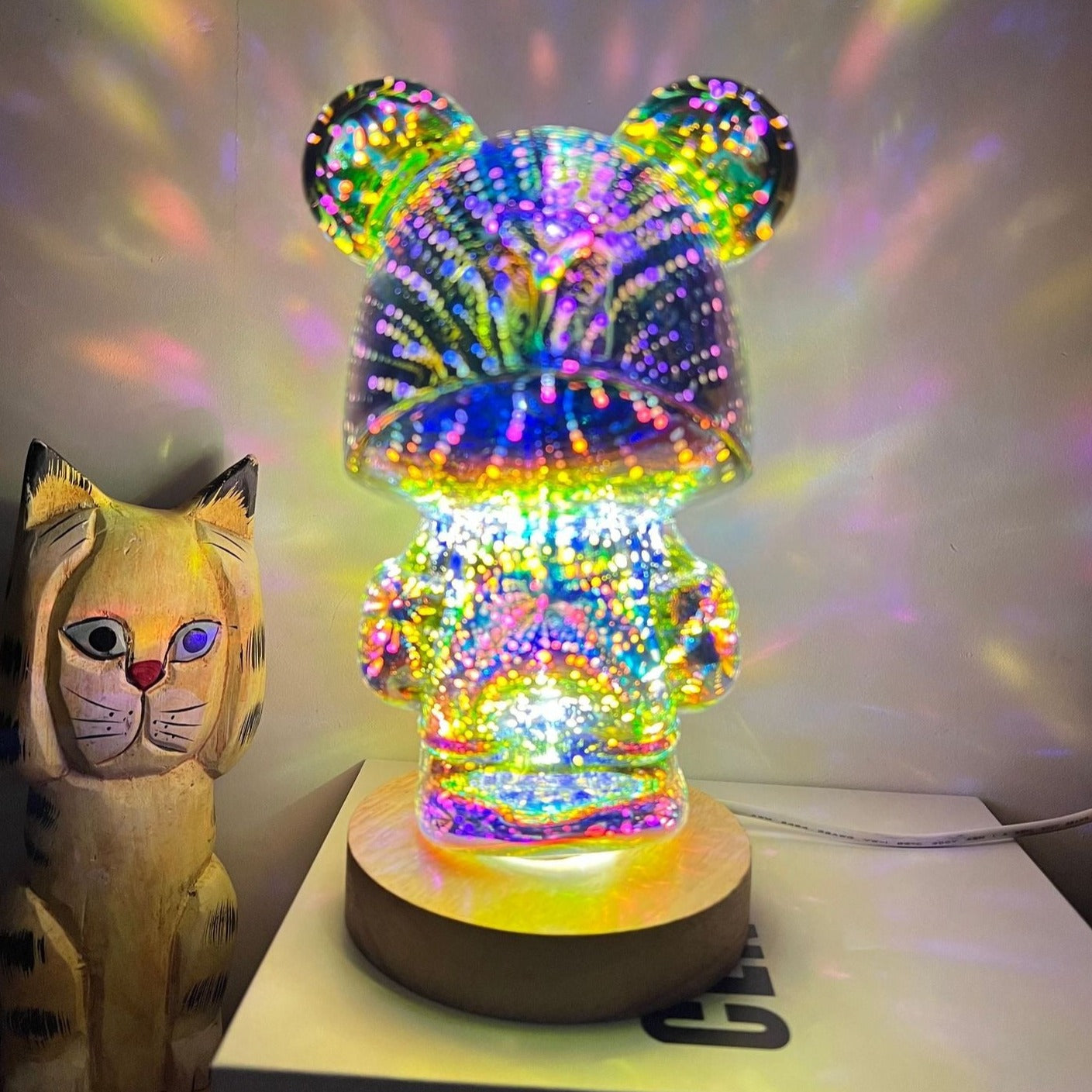 3D GlowBear - Et betagende 3D fyrværkeri effekt i forskellige farver-zarada.dk