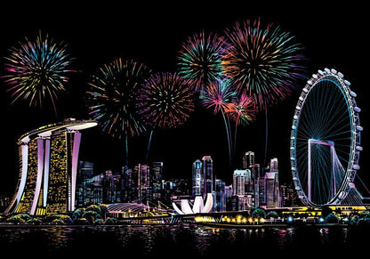 5D kradse kunstplade | Det ultimative kunstneriske eventyr for alle aldre | Incl. Gratis træ kradsepind-zarada.dk