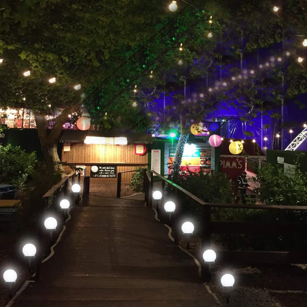 3 Stykker Vandtæt LED Solbol Havebelysning - SunLuxe Orbs