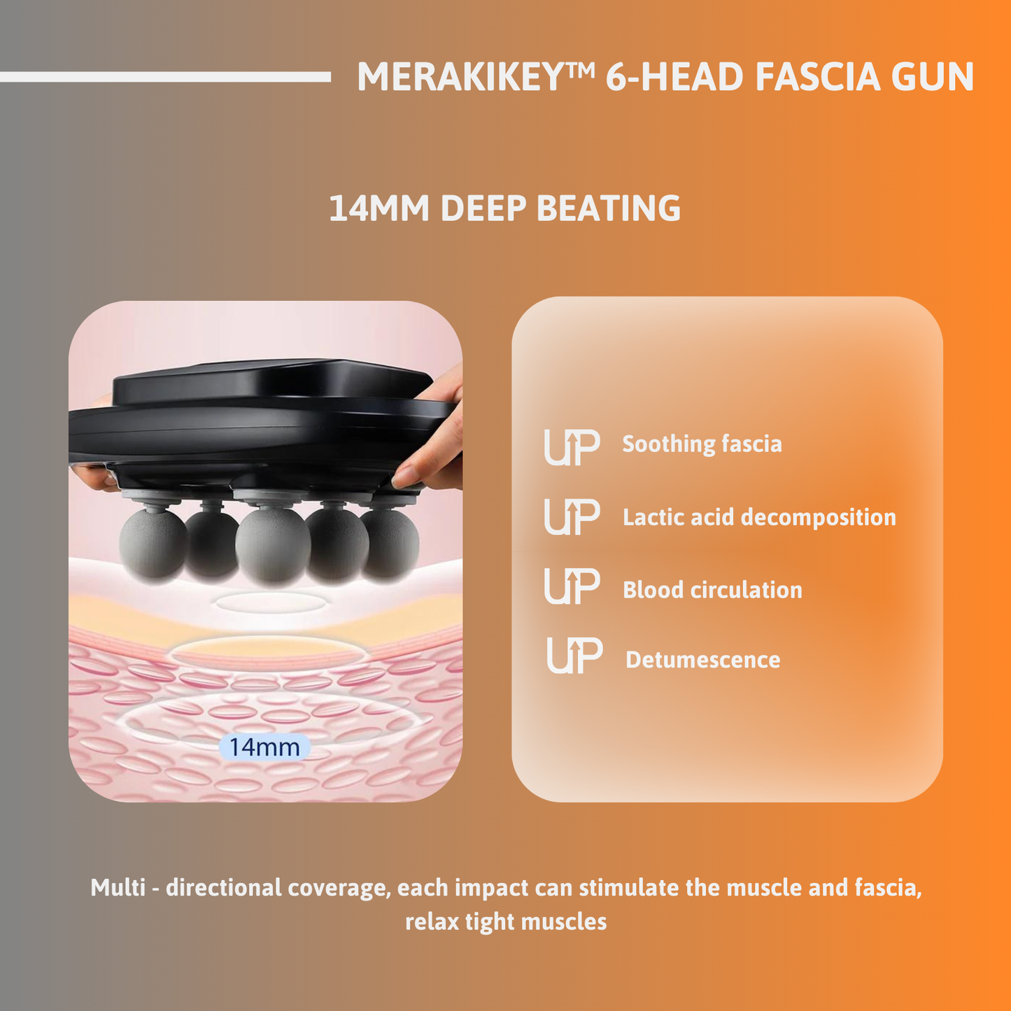 FlexiRelief Pro | 6-kop højfrekvent muskelmassager-zarada.dk