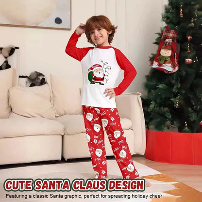 SantaRaglan | Passende familie julepyjamas sæt med Santa tryk