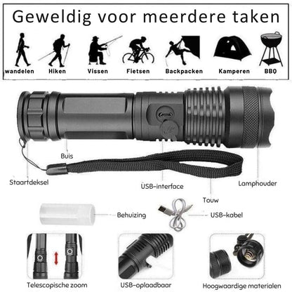 90000 Lumen XHP50.2 Den Mest Kraftfulde Lommelygte