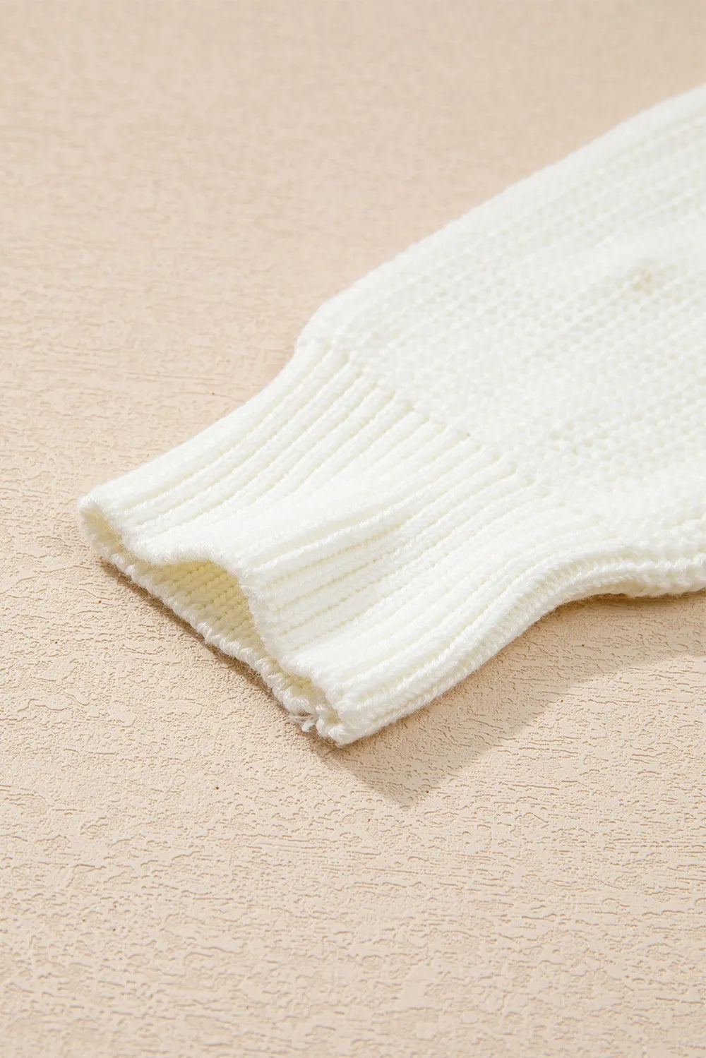 Hvid Glad og Lys Candy Cane Bogstav Jul Sweater