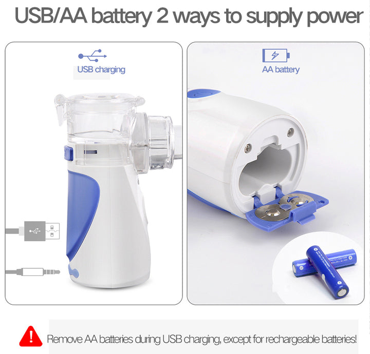 AdemZacht Pro – Bærbar Mesh Forstøver med Ultralydsvibration til Børn og Voksne