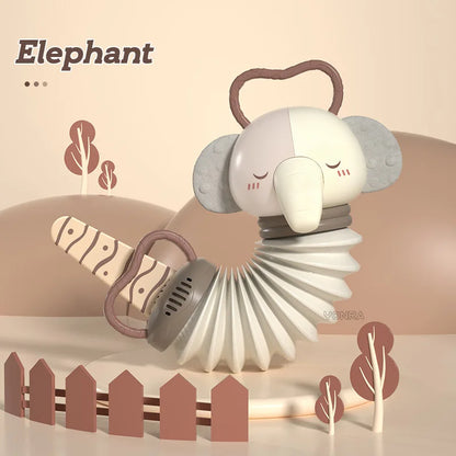 2-i-1 Baby Akkordeon og Rangle - Stimuler Sanserne med Beroligende Lyde