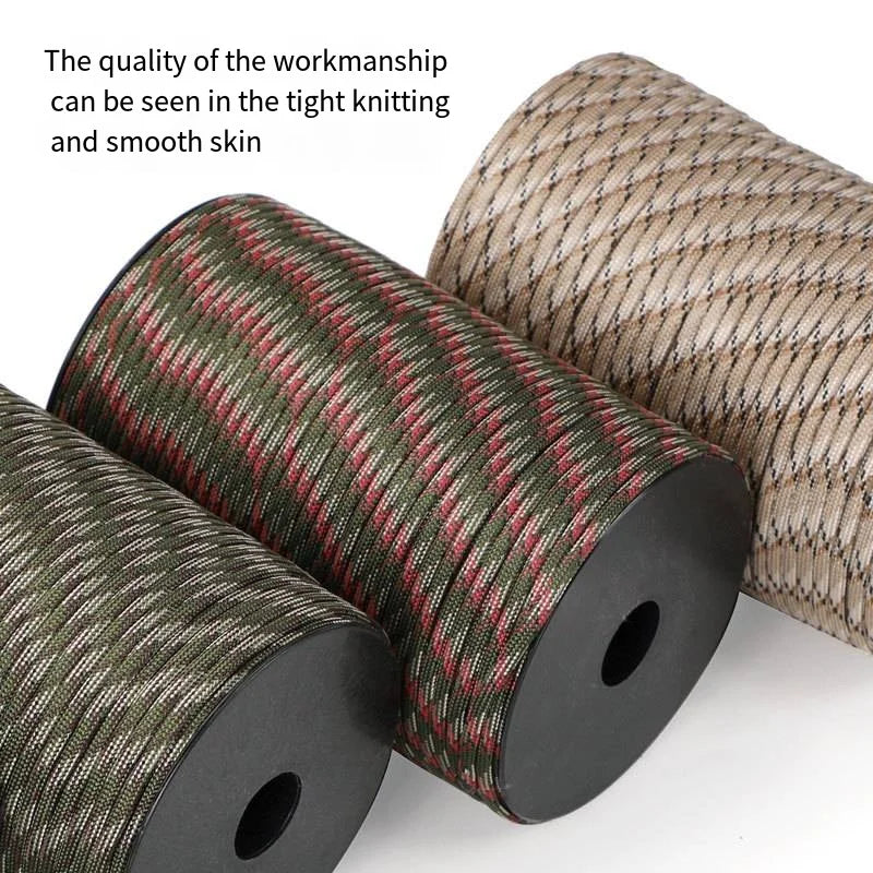 100m Norvo Survival Paracord – 9-Kern Militær 550 Paracord Snor til Udendørs & Håndværk