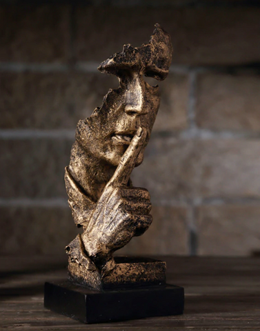 Abstrakt Guld Skulptur "NordicLijn" – Moderne Skandinavisk Dekoration