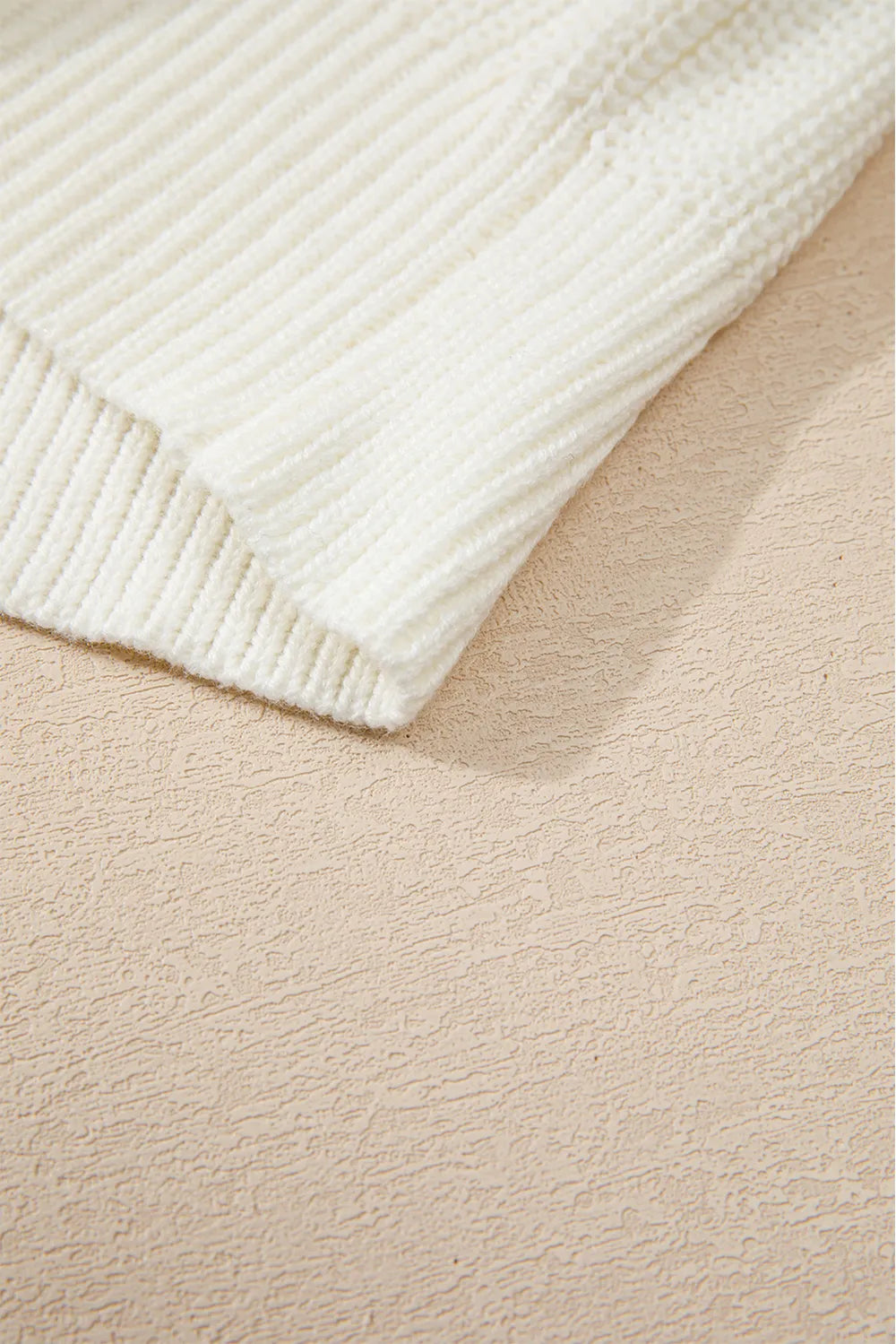 Hvid Glad og Lys Candy Cane Bogstav Jul Sweater