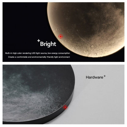 3D LED Loftlampe Måne og Jord - Dæmpbar Stemningsbelysning